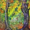 Herbstwald - Acryl - 30x24cm